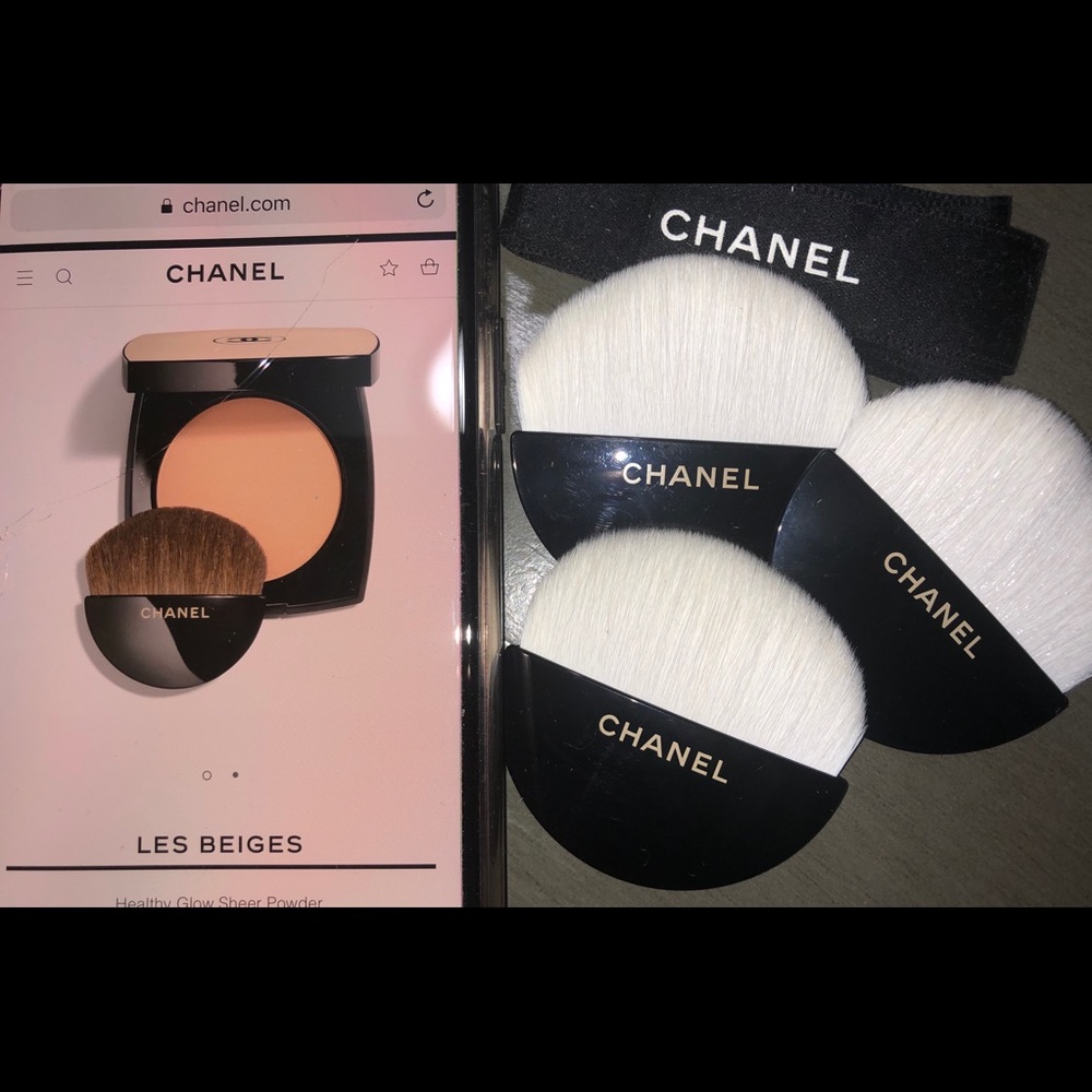 Half moon authentic Chanel compact brush..